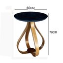 Ver imagem 3 de Mesa Lateral Bella 100% MDF 60x70cm (Pé Cebola) Vidro Preto