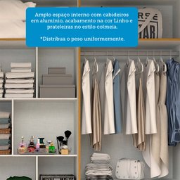Guarda-roupa Casal 243,90cm 6 Portas 100% Mdf Buganvílea Espresso Móveis - 7