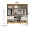 Guarda-roupa Casal 243,90cm 6 Portas 100% Mdf Buganvílea Espresso Móveis - 4