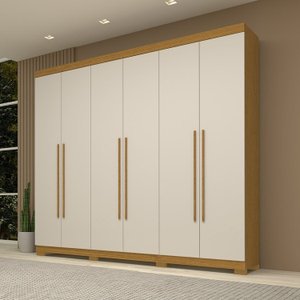 Guarda-roupa Casal 243,90cm 6 Portas 100% Mdf Buganvílea Espresso Móveis