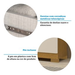 Guarda-roupa Casal 243,90cm 6 Portas 100% Mdf Buganvílea Espresso Móveis - 8