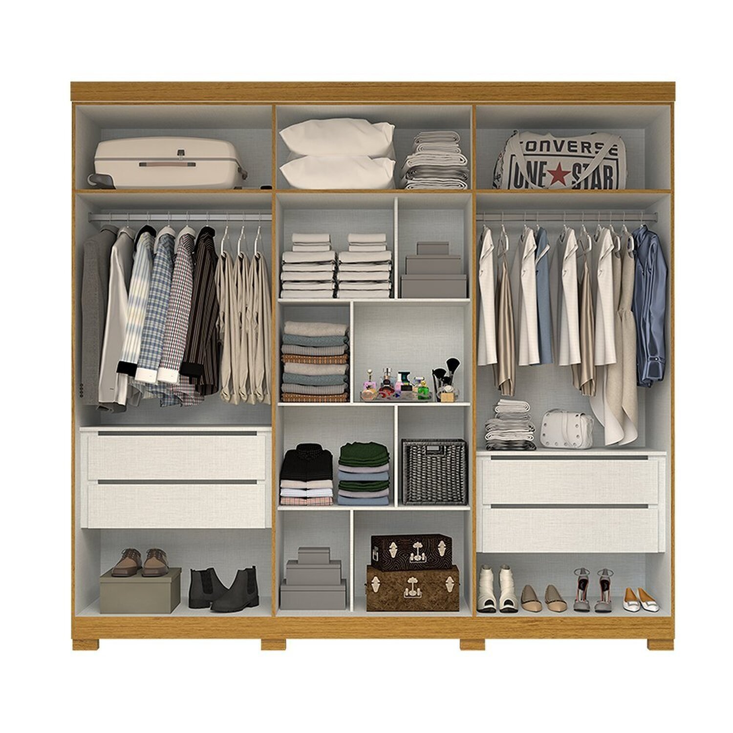 Guarda-roupa Casal 6 Portas 100% Mdf Buganvílea Espresso Móveis - 3