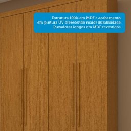Guarda-roupa Casal 243,90cm 6 Portas 100% Mdf Buganvílea Espresso Móveis - 5