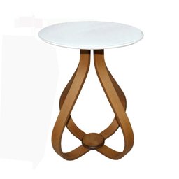 Mesa Lateral Bella 60x70cm (pé Cebola) Vidro - 2