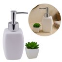 Ver mais imagens de Kit Porta Sabonete Líquido Porcelana e Mini Vaso Cerâmica Suculentas Artificial para Banheiro