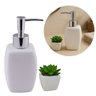 Kit Porta Sabonete Líquido Porcelana e Mini Vaso Cerâmica Suculentas Artificial para Banheiro - 8