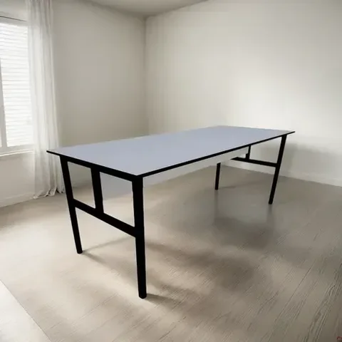 Mesa Refeitório 6 Lugares Escolar Empresa para Copa:cinza/preto