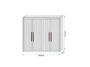 Ver imagem 3 de Guarda-Roupa Casal 4 Portas Ripadas 100% MDF Potente Marrom/Peroba