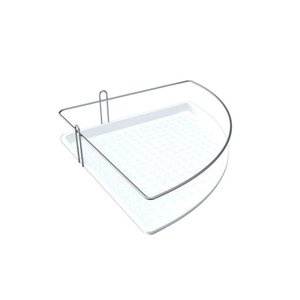  porta Shampoo de Canto Aço com Fundo Plástico - Stolf Branco