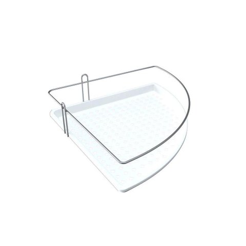  porta Shampoo de Canto Aço com Fundo Plástico - Stolf Branco
