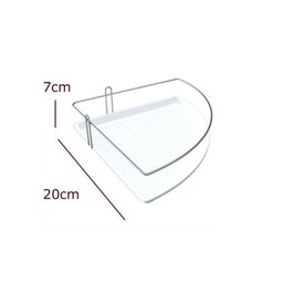  porta Shampoo de Canto Aço com Fundo Plástico - Stolf Branco - 2