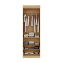 Ver imagem 5 de Guarda-roupa Infantil 62cm 2 Portas com Vidro e 2 Gavetas Brisa Multimóveis Mp4424 Madeirado/branco