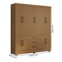 Ver imagem 3 de Guarda Roupa Casal 10 Portas 179 Cm Monaco Atacama Armoveis