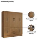 Ver imagem 5 de Guarda Roupa Casal 10 Portas 179 Cm Monaco Atacama Armoveis