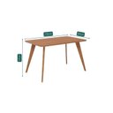 Ver imagem 3 de Escrivaninha Mesa para Escritório Pés em Madeira Maciça 130cm Acerola Marrom/Cinamomo