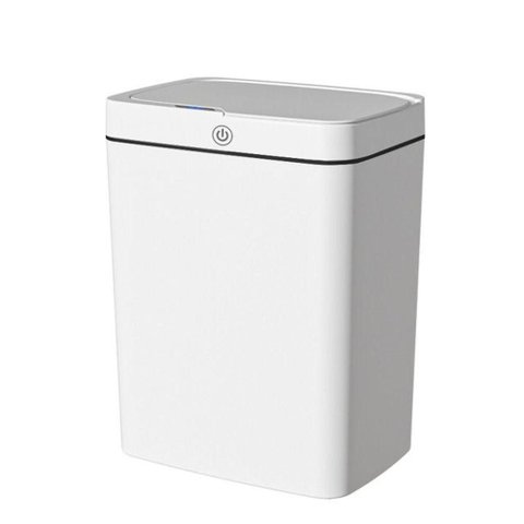 Lixeira Automática Retangular 14L Plástico Abertura com Sensor Branco Globalmix