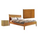 Ver imagem 1 de Conjunto Cama Queen 160cm Esmeralda, Cômoda 5 Gavetas Unique e Mesa de Cabeceira Unique