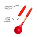 Ver imagem 3 de Concha de Silicone com Cabo Madeira para Feijão e Molho em Casa Tem