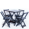 Conjunto Mesa 70x70 4 Cadeiras Dobrável Tabaco Ref. Dm70.4t Dmadeirastore - 1