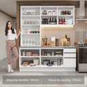 Ver mais imagens de Armário de Cozinha Completa 190cm Branco Glamy Madesa