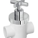 Ver imagem 1 de Kit 2 Registros de Gaveta Basetec Pvc com Acabamento Invicta Docol