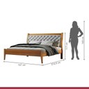 Ver imagem 4 de Conjunto Cama Casal Queen 160cm Vivare, Cômoda 5 Gavetas Unique e Mesa de Cabeceira Unique
