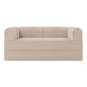 Ver imagem 1 de Sofá Cama de Espuma Modular Axel 160cm 02 Lugares com Apoio de Metal Bouclê - Abmaza
