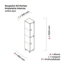 Ver imagem 4 de Roupeiro em Aço Mt 1v 2 Portas Fechadura com Prateleira Interna