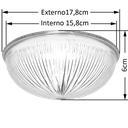 Ver imagem 2 de Bacia de Vidro Sol Transparente 17 para Plafon de Teto