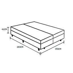 Base Box Baú King Bipartida em Corino Marrom com Pistão A Gás - 41x193x203cm - 3