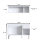 Ver imagem 4 de Kit Cozinha Compacta - 2 Peças Balcão e Aéreo Raíssa 6 Portas Itauba - Megasul