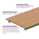 Ver imagem 4 de Tampo em MDF BP para Escrivaninha Teko Casatema MadeiraOriginals Marrom/Verde/Álamo