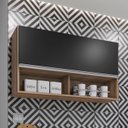 Ver imagem 2 de Armário de Cozinha Aéreo 100cm Basculante Mia Z34 Freijó/preto - Mpozenato