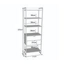 Ver imagem 4 de Closet Industrial Casal Completo Loft Branco 4 Módulos Cabideiro com Gavetas Base Dourada