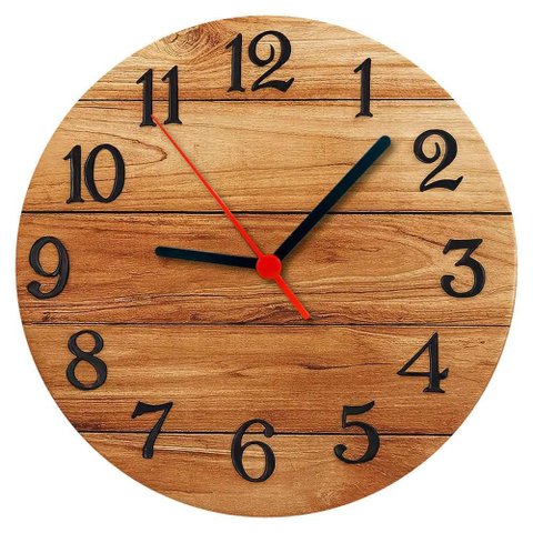 Relógio de Parede - Amadeirado 25x25cm