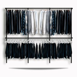 Arara de parede - 2,80m Smart black - 1