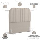 Ver imagem 3 de Cabeceira Cama Box Casal Estofada Orgânica 140cm Alice W01 Linho Bege - Lyam Decor