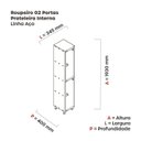Ver imagem 4 de Roupeiro em Aço Mt 1V 2 Portas Fechadura com Prateleira Interna Vermelho/Preto