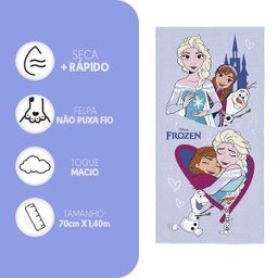Toalha De Banho Infantil Aveludada Praia Piscina Personagens:Frozen - 2