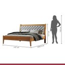 Ver imagem 4 de Conjunto Cama Casal 140cm Vivare, Cômoda 5 Gavetas Unique e Mesa de Cabeceira Unique