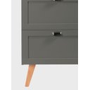 Ver imagem 3 de Gabinete para Banheiro com Cuba e Armario 60cm Retro Mdf Verde Milano - On Móveis