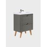Gabinete para Banheiro com Cuba e Armario 60cm Retro Mdf Verde Milano - On Móveis - 13