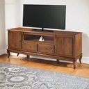 Ver imagem 1 de Rack para Sala Madeira Maciça com Pés Luis Xv 2 Gavetas 2 Portas e Nicho 60503m