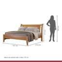 Ver imagem 4 de Conjunto Quarto de Casal Cama Queen Madeira Maciça e Mesa de Cabeceira 3 Gavetas Unique
