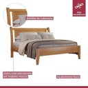 Ver imagem 6 de Conjunto Quarto de Casal Cama Queen Madeira Maciça e Mesa de Cabeceira 3 Gavetas Unique