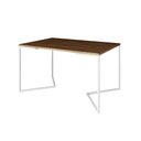 Ver imagem 1 de Mesa Jantar Industrial Amêndoa Retangular 137x90cm Base V Ferro Branco