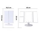 Ver imagem 6 de Espelho de Maquiagem Triplo com Led Dobrável – Luz Ajustável e Ampliação