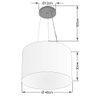 Lustre Luminária Pendente Cupula em Tecido Md-39801 - Bivolt - para 3-lâmpadas E27 - Lustres Vivare - 8