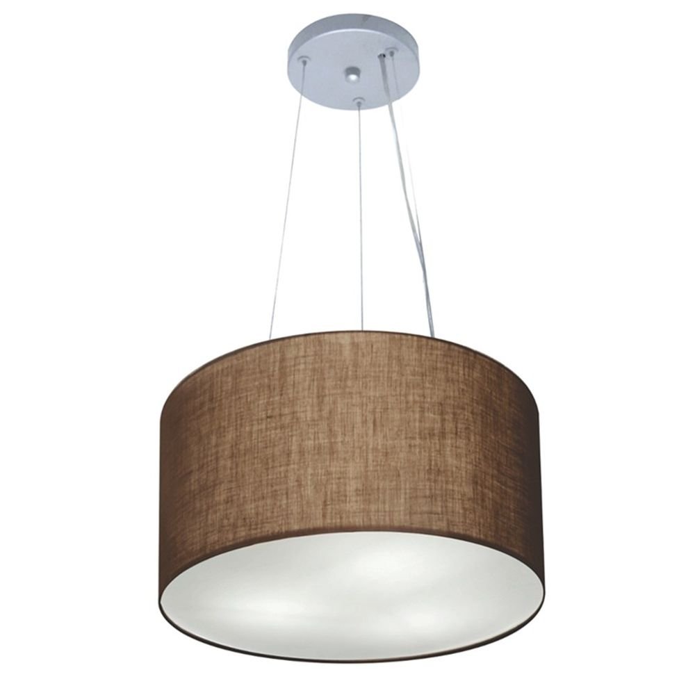 Lustre Luminária Pendente Cupula em Tecido Md-39801 - Bivolt - para 3-lâmpadas E27 - Lustres Vivare - 3