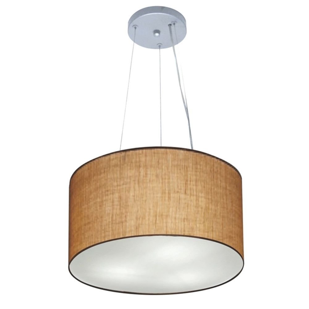 Lustre Luminária Pendente Cupula em Tecido Md-39801 - Bivolt - para 3-lâmpadas E27 - Lustres Vivare - 5